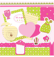 baby girl scrapbook set vector image