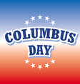 columbus day usa banner on red and blue background vector image