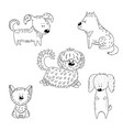 collection cartoon dogs vector image vector image