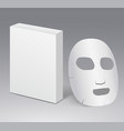 cosmetic face mask with blank white package vector image