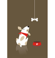 dog and bone vector image vector image
