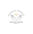 hand line logo gesture vector image