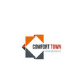 comfot town investment letter c icon vector image