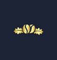 coffee bean gold logo vector image vector image