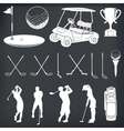 golf player silhouette vector image vector image