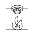 smoke detector linear icon vector image