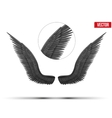 black open angel wings vector image