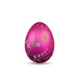 easter egg 3d icon pink shine egg isolated white vector image vector image