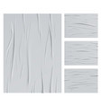 glued wrinkle paper mockup crumpled posters set vector image