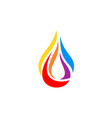 hot drop fire flame logo symbol icon design vector image