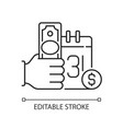 payday loan linear icon vector image vector image