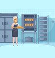 bakery production cartoon composition vector image