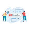 people searching on internet characters using vector image