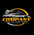 pressure wash emblem logo design template vector image