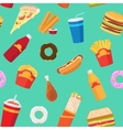 fast food pattern vector image