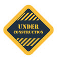 icon of under construction vector image