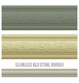 set of seamless borders stone marble vector image vector image