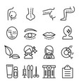 surgery icon set in thin line style vector image