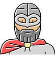 sweden viking medieval color icon vector image vector image