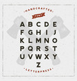 vintage retro handcrafted font vector image vector image