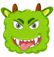 a playful monster head vector image