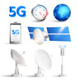 high speed mobile internet realistic set vector image