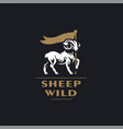 a ram holds flag vector image vector image