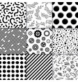 abstract black seamless pattern big set vector image vector image