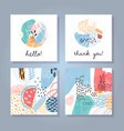 abstract colorful collage backgrounds set vector image