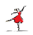 gesture dancer drawing vector image