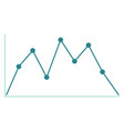 line chart icon data graph business diagram vector image vector image