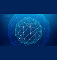 technology sphere cloud network abstract vector image vector image