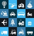 transport icons vector image