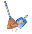 broom and dustpan vector image