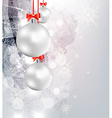 christmas background with baubles vector image