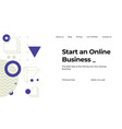 landing page template vector image