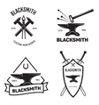 set of vintage blacksmith labels and design vector image vector image