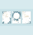 set templates for wedding birthday invitation vector image vector image