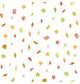 autumn leaves seamless pattern cartoon vector image