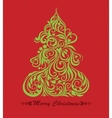 card with christmas tree vector image
