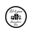 christmas silhouette round sing t-shirt print vector image vector image