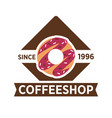 coffeeshop cafeteria or cafe icon template vector image