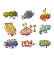 comic speech bubbles for sound exclamation vector image