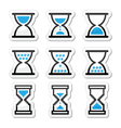 hourglass sandglass icon set vector image