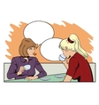 people in retro style pop art talking girls vector image