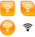 rss glossy button vector image