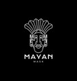 mayan mask logo design vector image