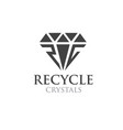 r c crystals silver logo designs simple modern vector image