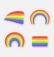 set colour rainbows isolated on white vector image