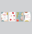 thanksgiving greeting cards and invitations vector image